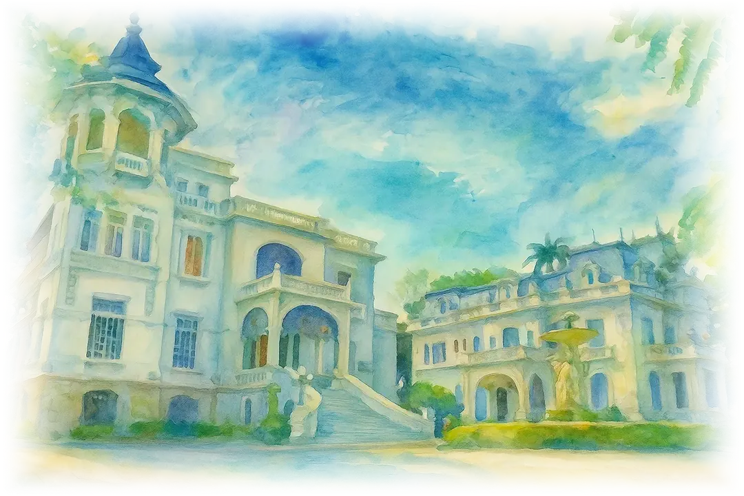 Aquarela do Palácio dos Cedros